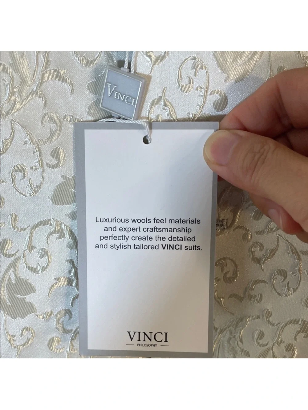VINCI Colorblock Jacquard Tuxedo Jacket. Men's Large. NWT.